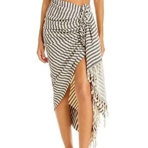 JBQ Just Bee Queen Tulum Sarong Skirt Sz Small Resort Coastal Beach Coverup